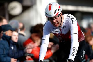 ORLEANS FRANCE MARCH 07 Max Walscheid of Germany and Team Cofidis reacts after cross the finishing line during the 80th Paris Nice 2022 Stage 2 a 1592km stage from Auffargis to Orlans ParisNice on March 07 2022 in Orleans France Photo by Bas CzerwinskiGetty Images