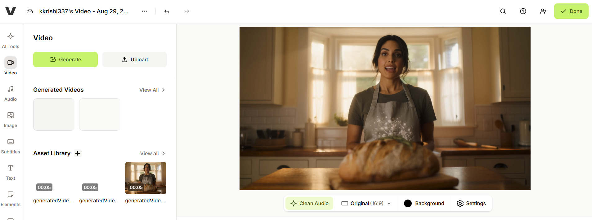 Creating and editing videos using Veed's AI tools