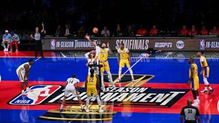 The Los Angeles Lakers vs. the New Orleans Pelicans in the 2023 NBA In-Conference Tournament semifinal. 
