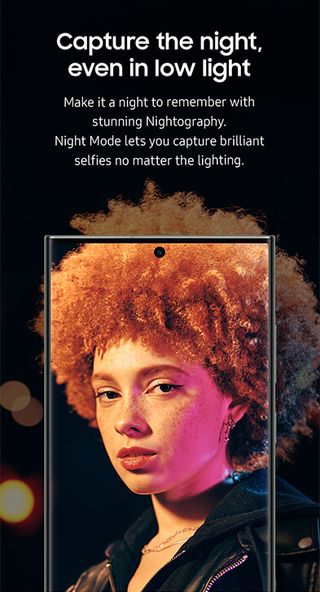 Leaked Galaxy S23 promotional materials showing night portrait mode