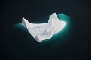 An iceberg in a Greenland Fjord.