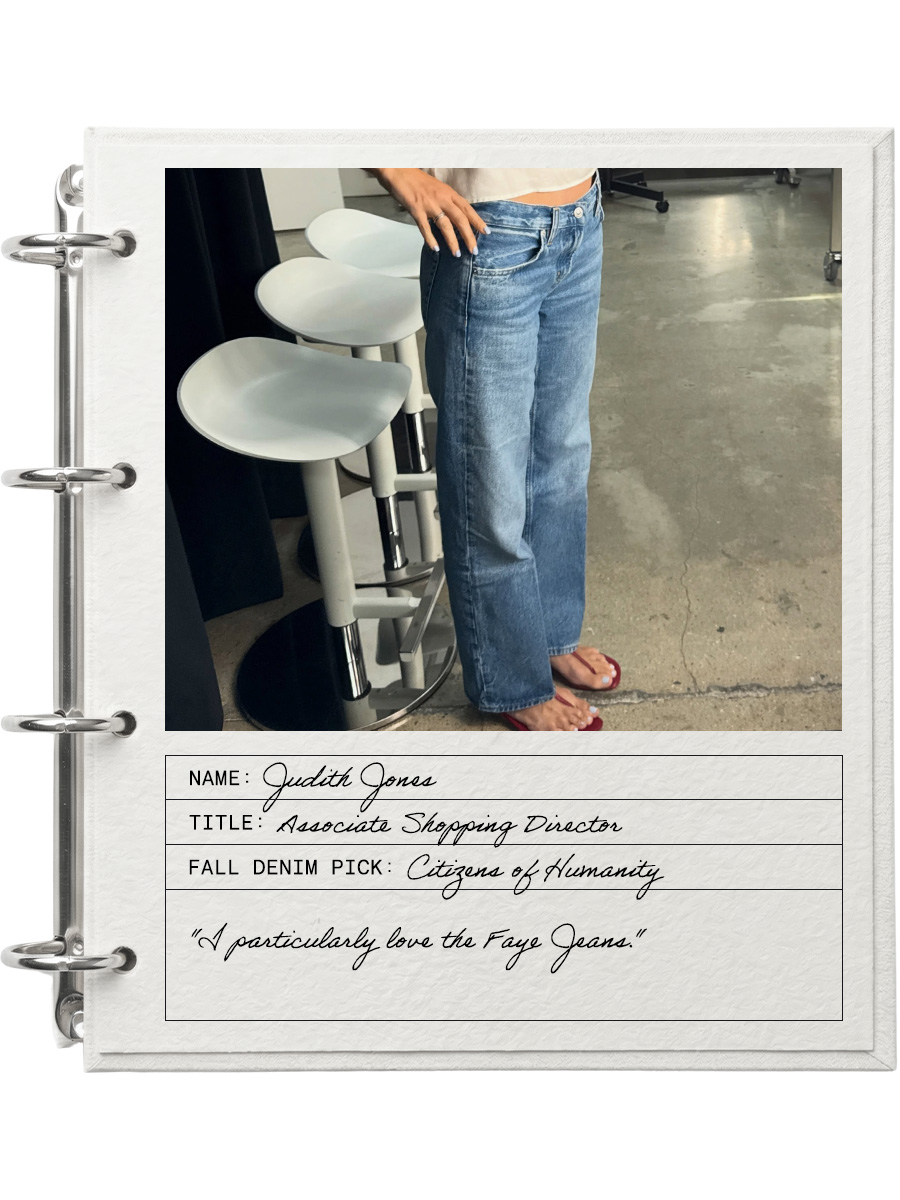 Judith Jones wearing Citizens of Humanity jeans.