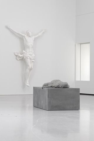 White marble sculpture.