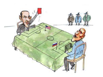 Obama cartoon Obama Russia Putin Kerry U.S.