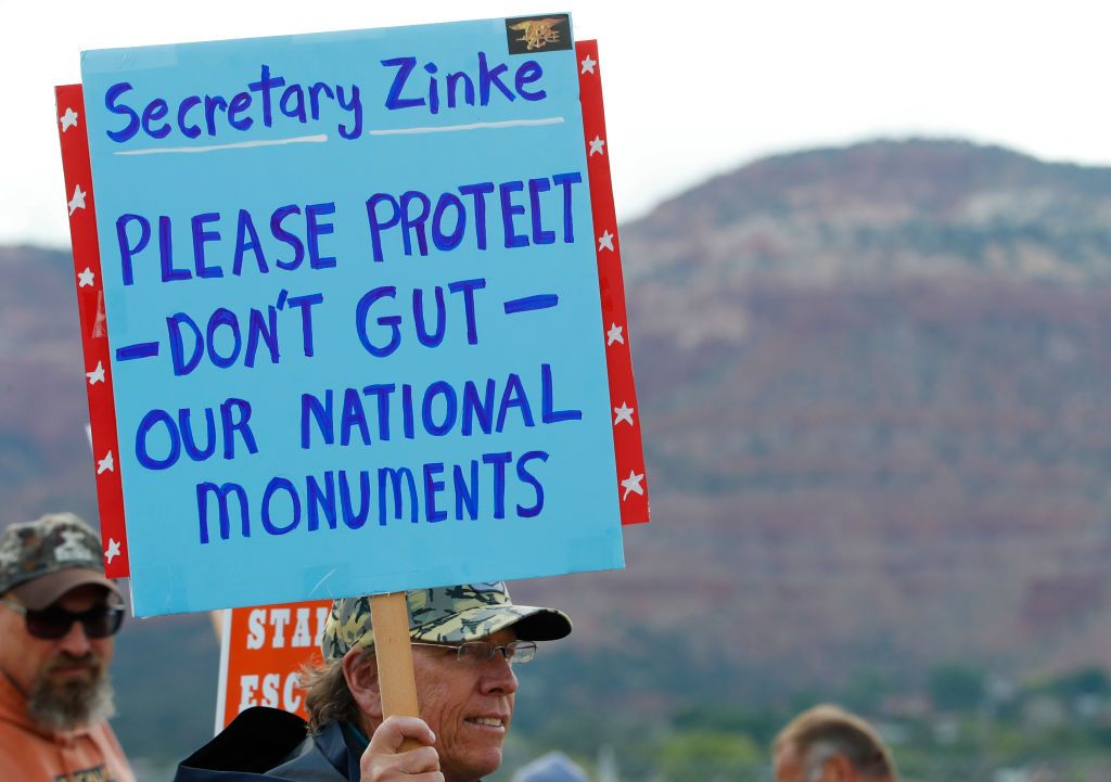 Backlash against Ryan Zinke. 