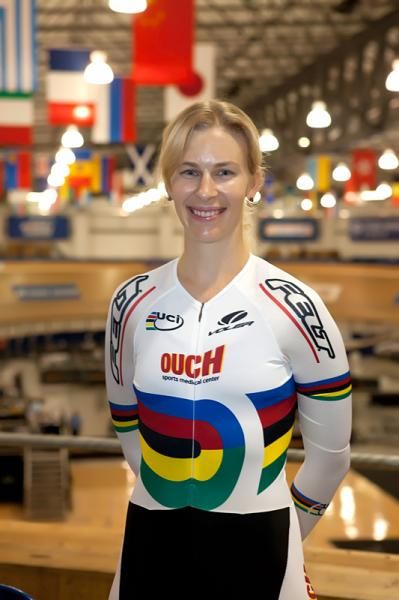 Sarah Hammer, world champion in the pursuit, was the first rider supported by OUCH