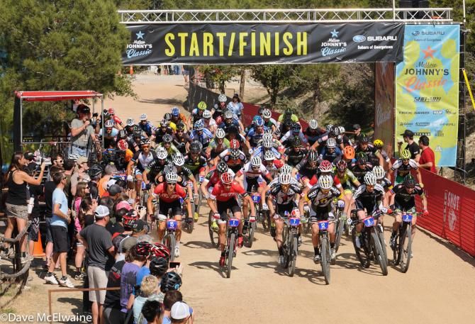 The elite men's start at the Mellow Johnny's Classic