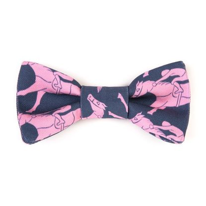 PINK HORSE PRINT PET BOW TIE