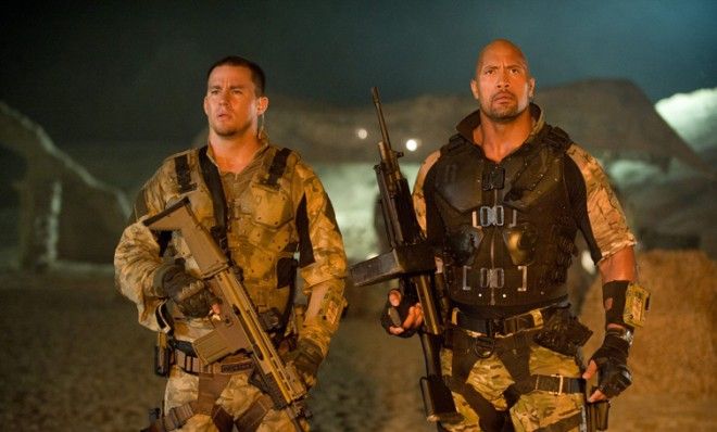 Channing Tatum and The Rock in G.I. Joe: Retaliation.