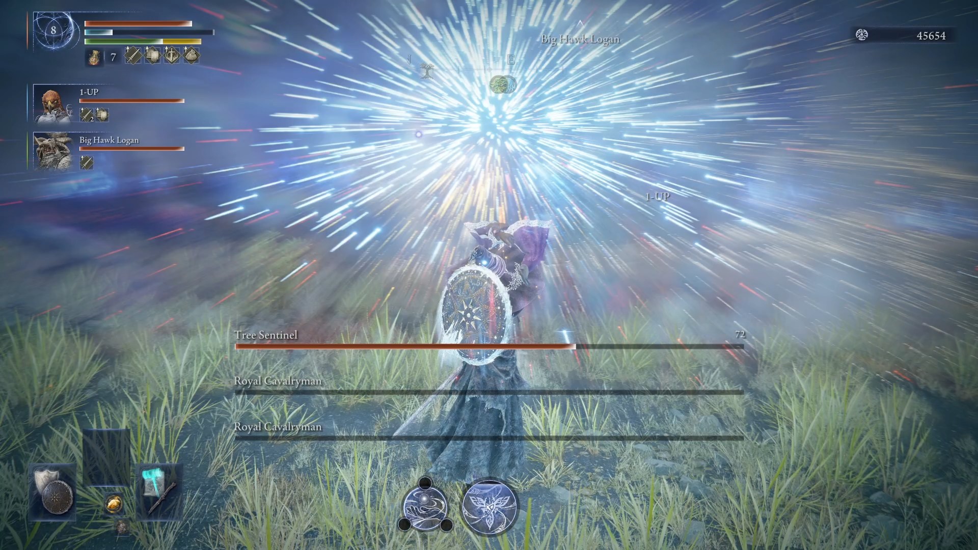 Elden Ring Nightreign Recluse build: Recluse casting a massive magical explosion using her Magic Cocktail skill.
