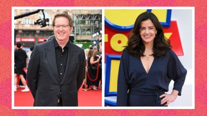 an image of Andrew Stanton (R) and Lindsey Collins (L) at the London Premiere of Toy Story 5