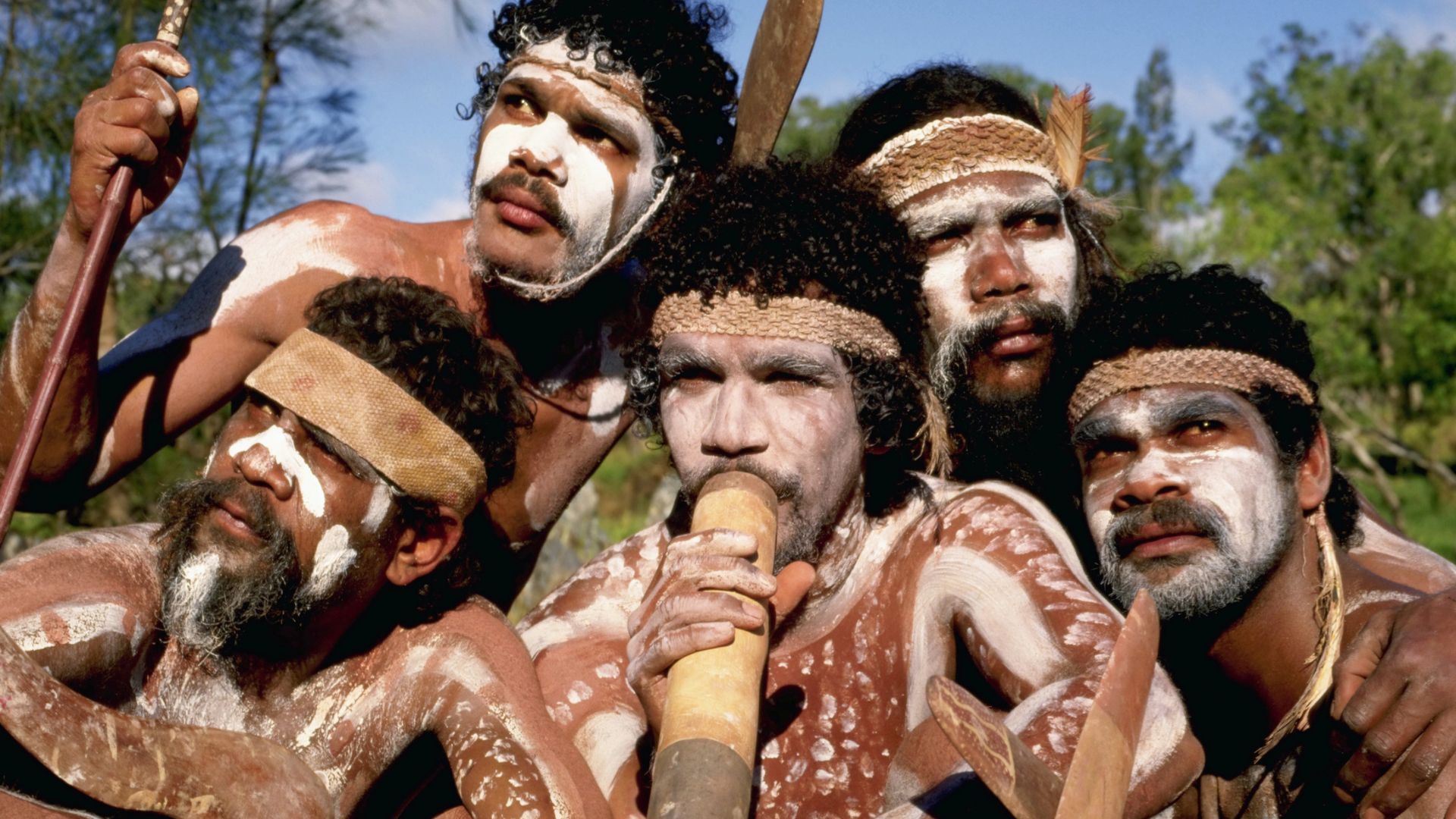 Australian Aboriginals with the didgeridoo