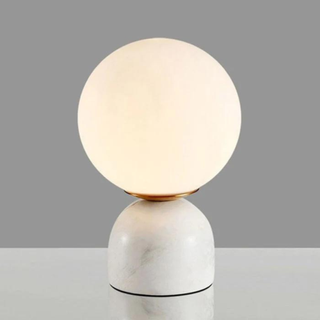 Large globe table lamp marble 