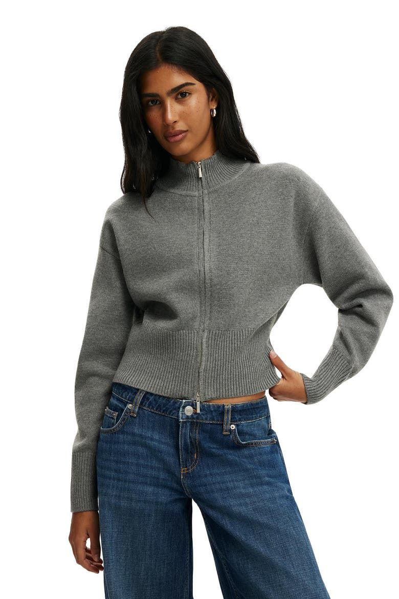 Women's Lotus Cinched Zip Knit