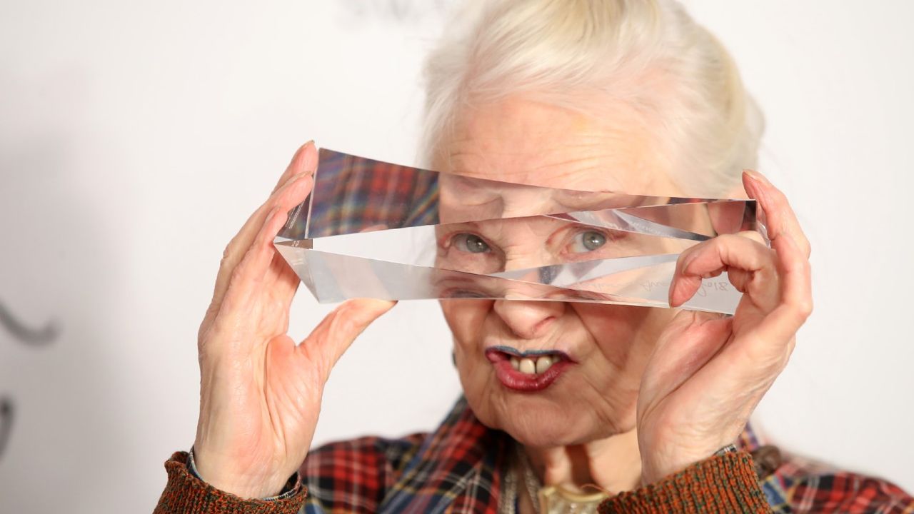 Vivienne Westwood winning the Swarovski Award for Positive Change in 2018