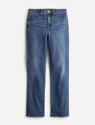 J.Crew Classic Straight Jean in front of a plain backdrop