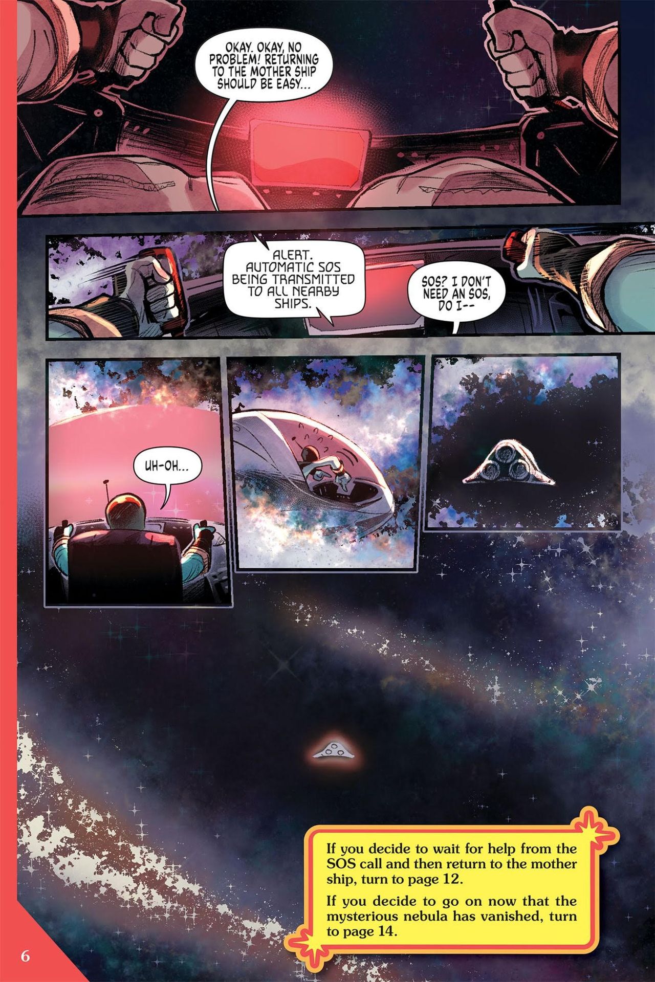 A sci-fi comic book page
