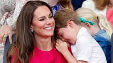 Kate Middleton and Prince Louis attend the Platinum Pageant on The Mall on June 5, 2022