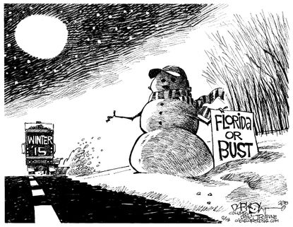 Editorial cartoon U.S. Lifestyle Winter