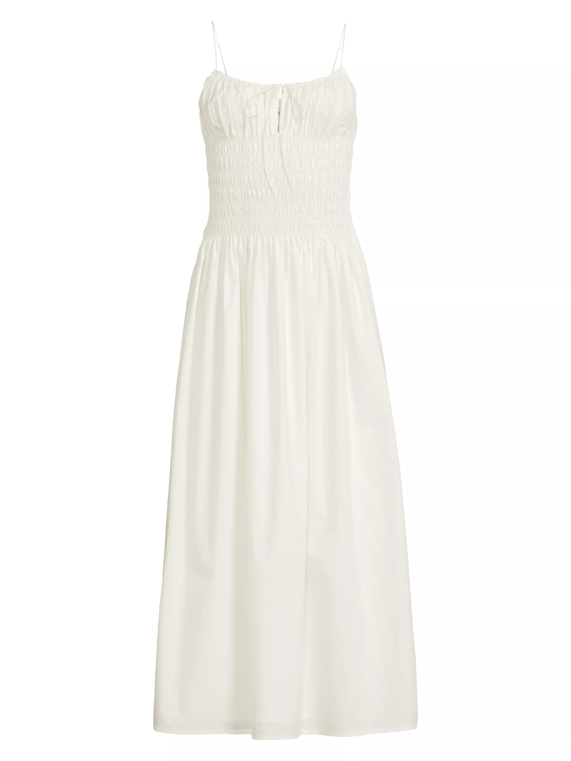 Aya Smocked Cover-Up Midi-Dress