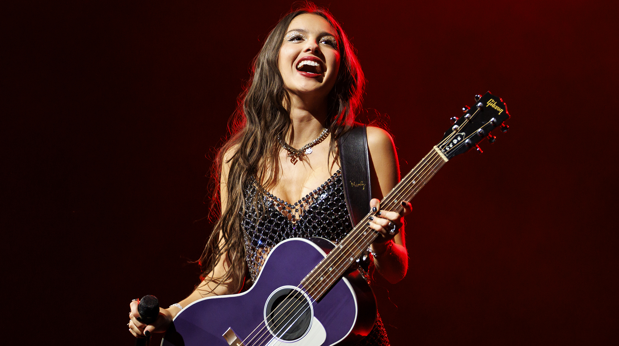 Olivia Rodrigo performs at the Olivia Rodrigo "GUTS" World Tour at the Intuit Dome on August 20, 2024 in Los Angeles, California.