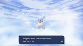 Squirtle evolves into Wartortle in Pokemon Legends: Z-A.