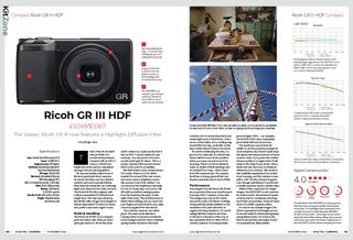 Image of the Ricoh GR III HDF camera review, from issue 287 of Digital Camera magazine, November 2024