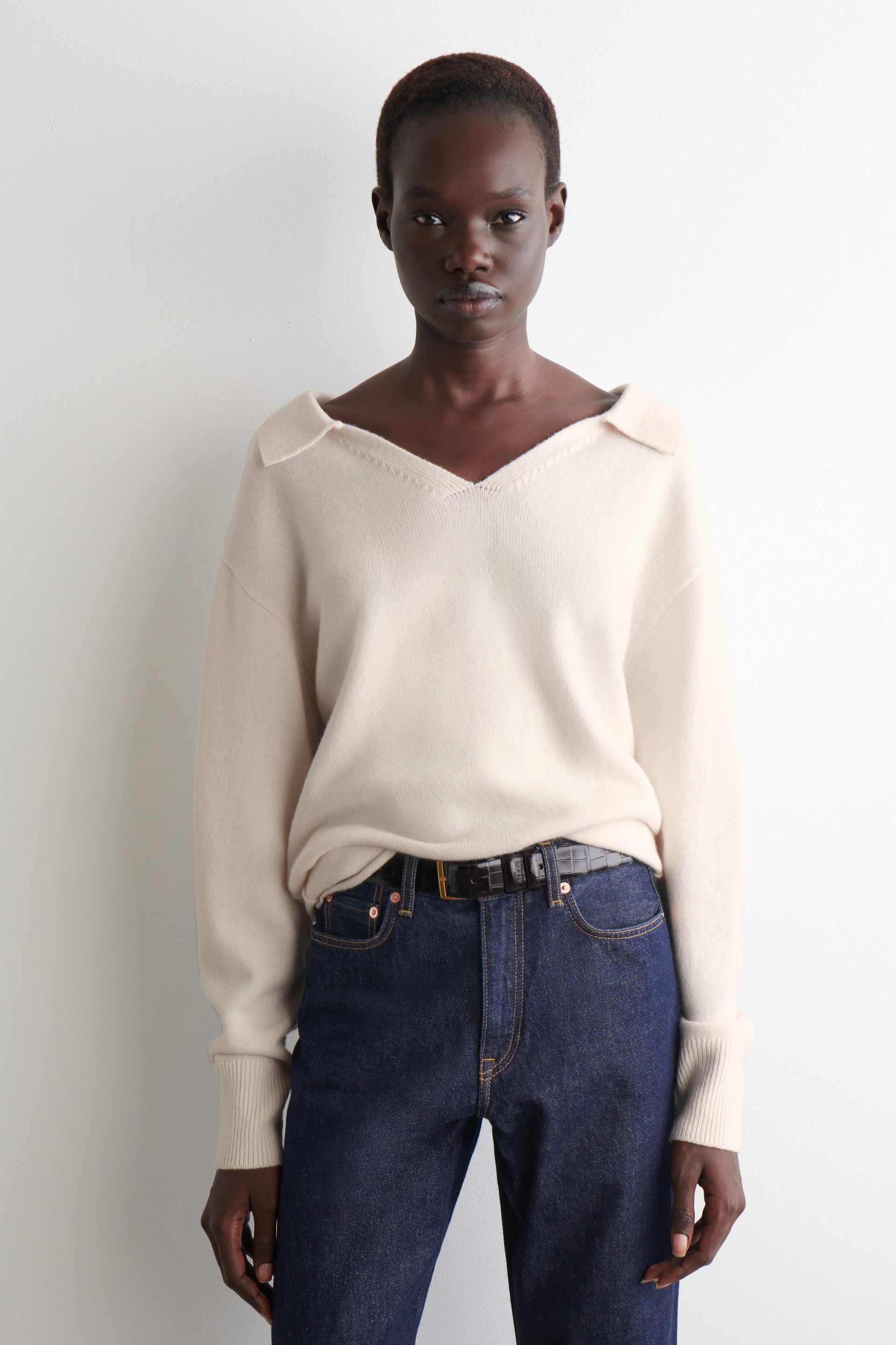 Merino Wool Polo Jumper