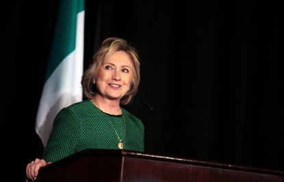 Hillary Clinton is inducted into the Irish America Hall of Fame