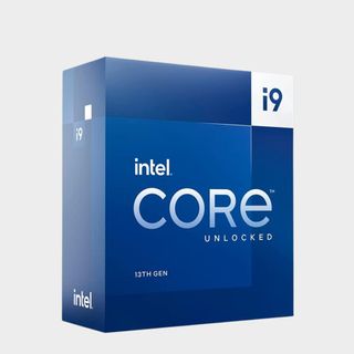 Intel Core i9-13900K's box on an empty background