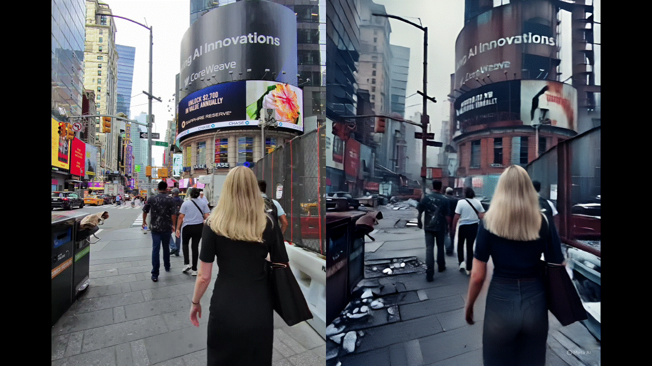 Oakley Meta HSTN glasses videos restyled with Meta AI.