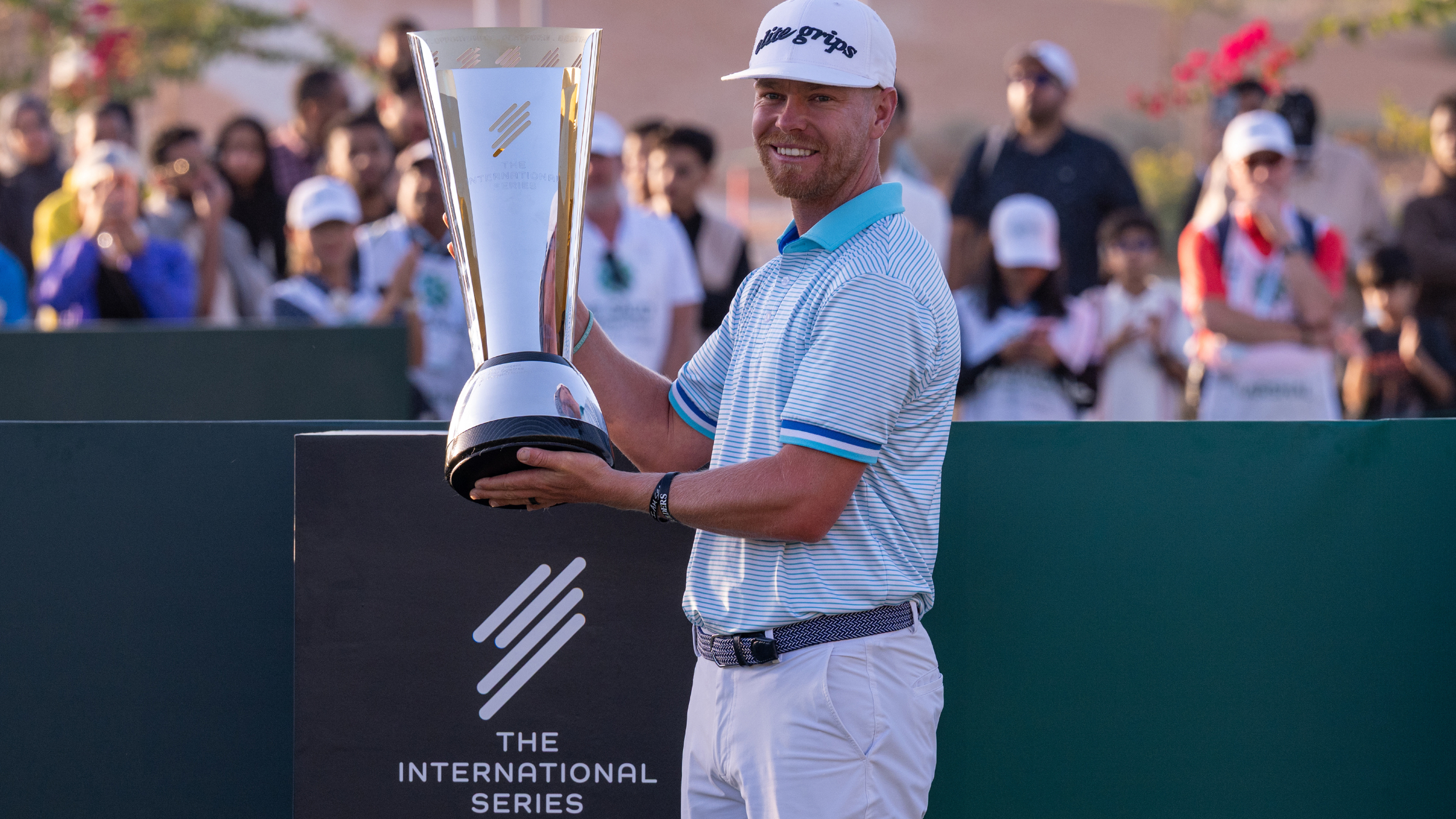 Scott Vincent with the International Series Order of Merit trophy