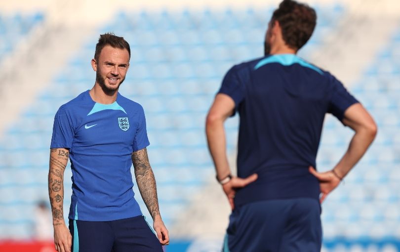 James Maddison and Gareth Southgate