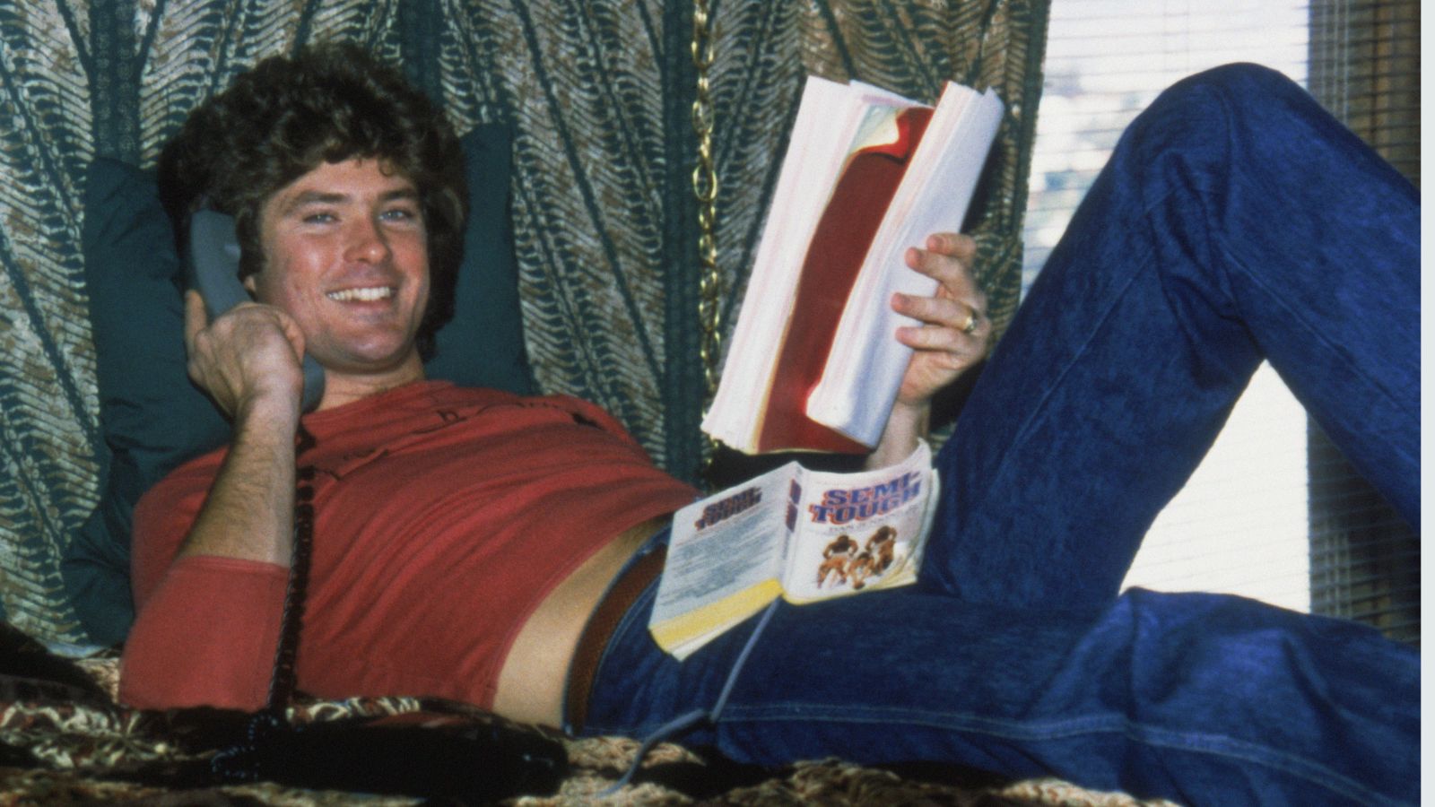 David Hasselhoff on his bed in the 70s
