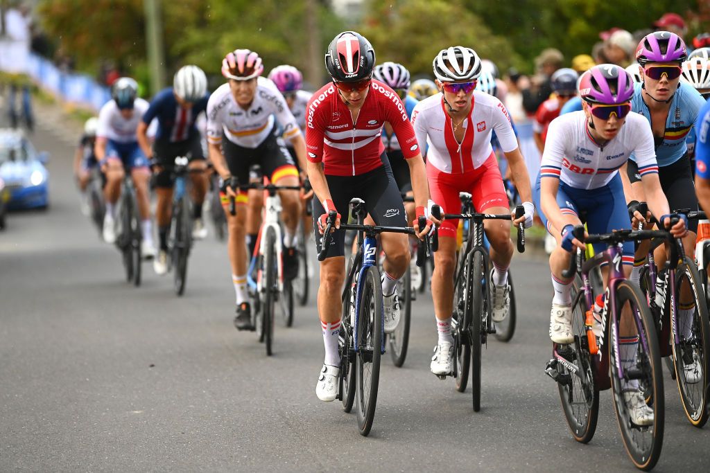 WOLLONGONG AUSTRALIA SEPTEMBER 24 Cecilie Uttrup Ludwig of Denmark competes during the 95th UCI Road World Championships 2022 Women Elite Road Race a 1643km one day race from Wollongong to Wollongong Wollongong2022 on September 24 2022 in Wollongong Australia Photo by Tim de WaeleGetty Images