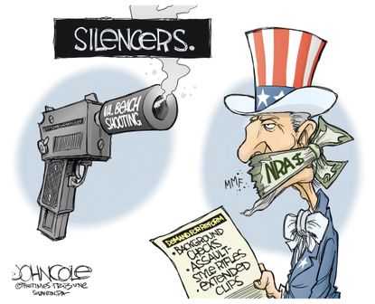 Political Cartoon U.S. Gun Control Shooting NRA Virginia Beach