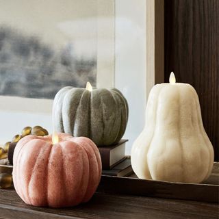 Flameless Wax Pumpkin Candle