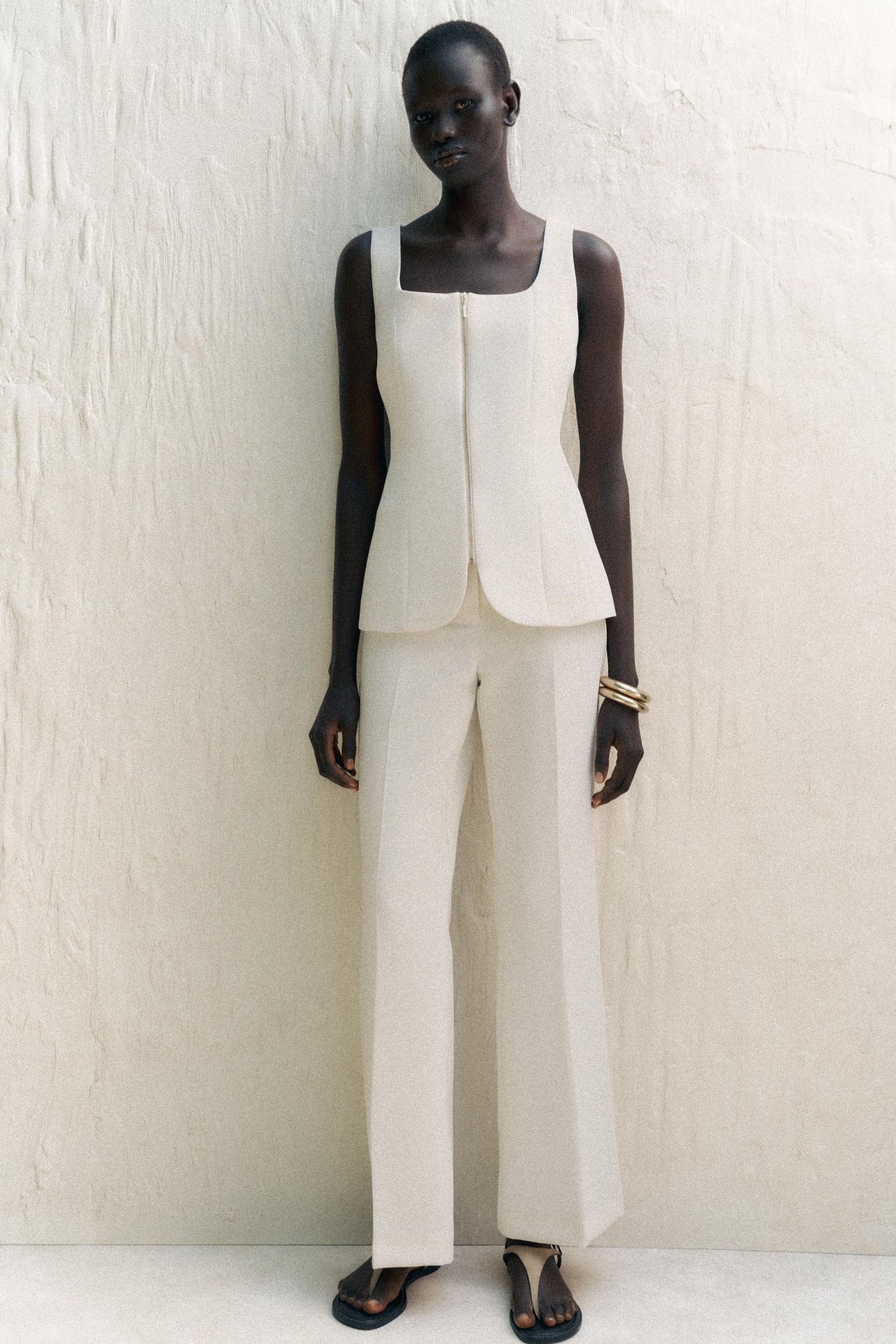 Zip-Up Bustier Vest