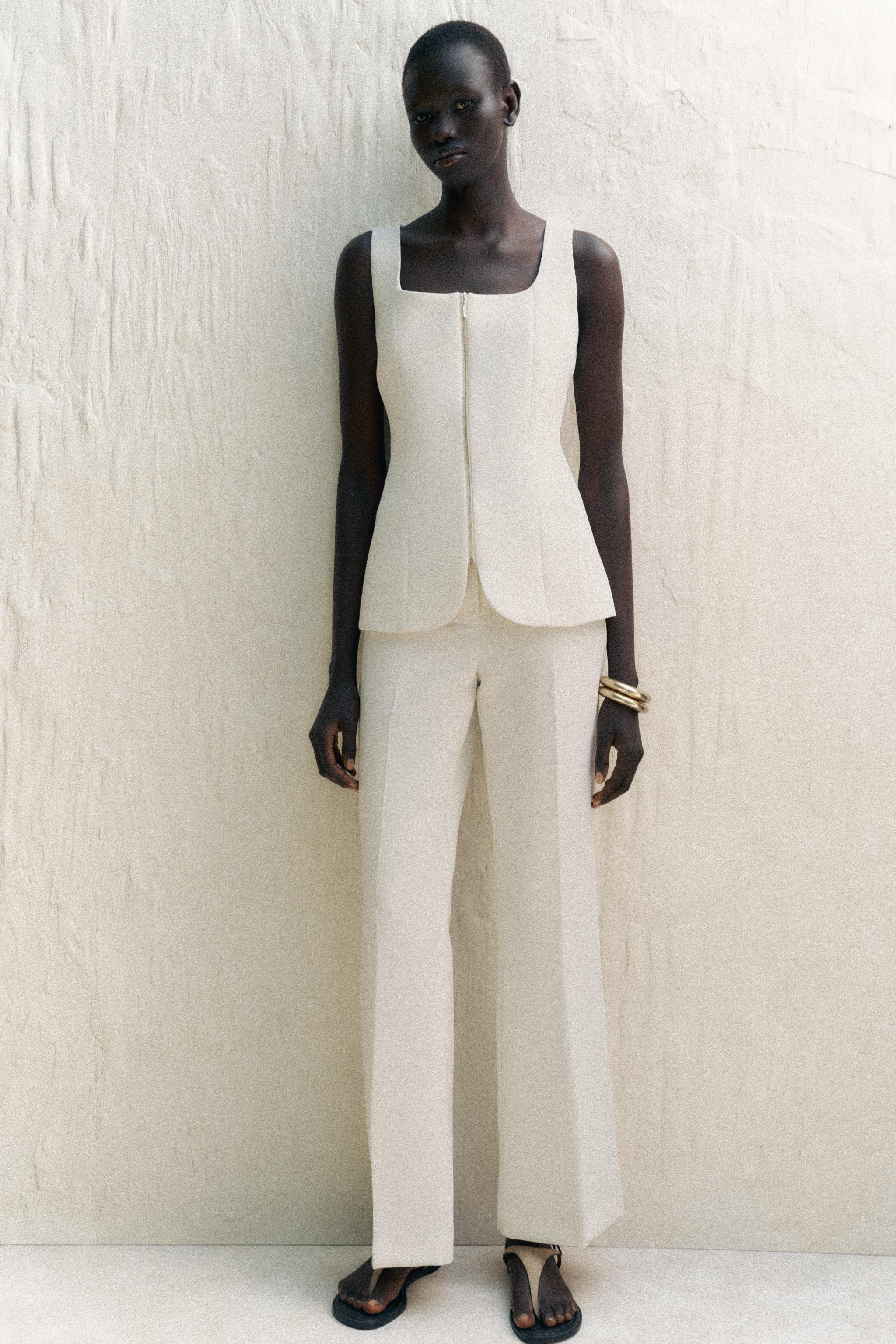 Zip-Up Bustier Vest