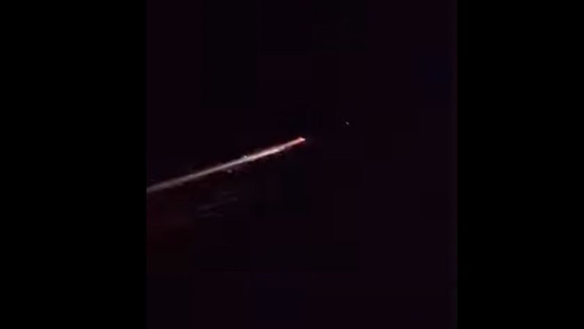 A fireball from debris caused by a falling Starlink satellite lights up night sky