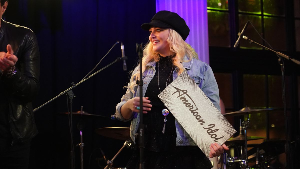 &#039;American Idol&#039; season 20 contestant Huntergirl with the platinum ticket.