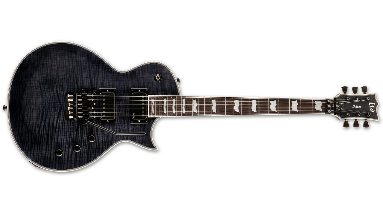 ESP LTD Deluxe EC-1000FR in See Thru Black