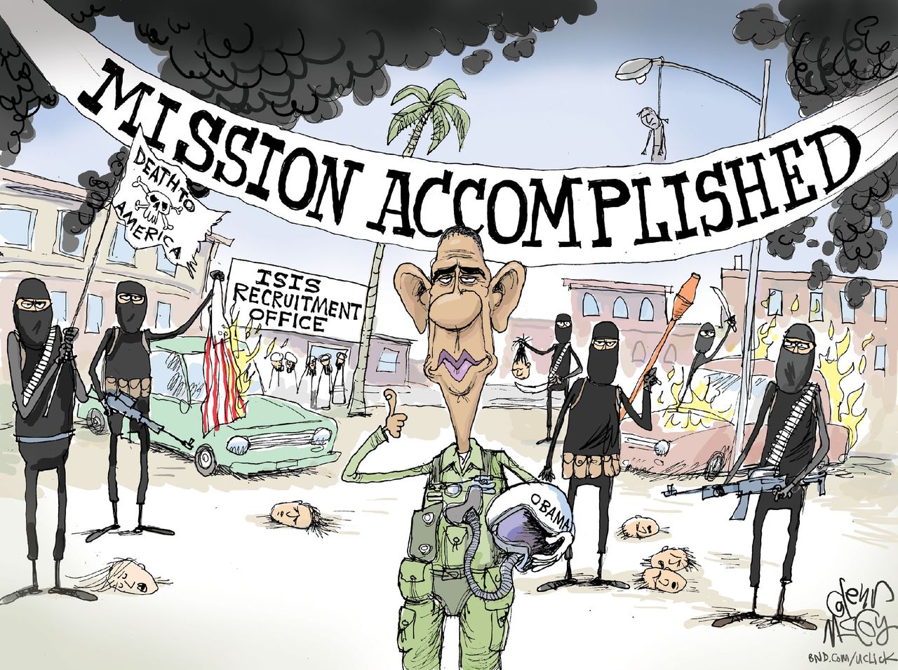 Obama cartoon world ISIS