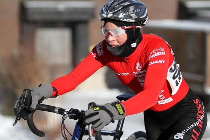 Serena Bishop Gordon's glasses show the cold weather.