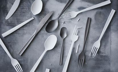 塑料勺和叉子