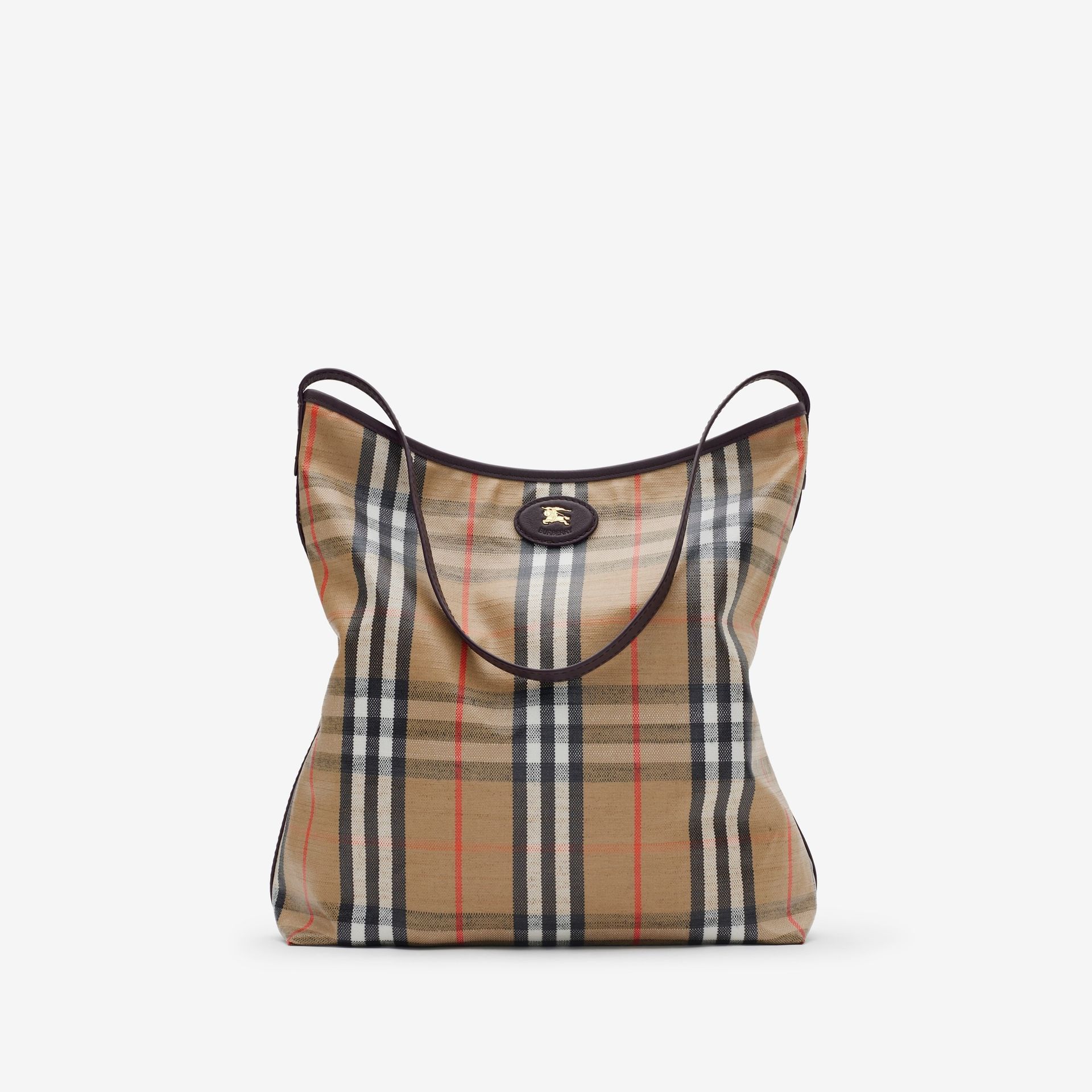 Burberry, Medium Highlands Shoulder Bag in Sand Beige