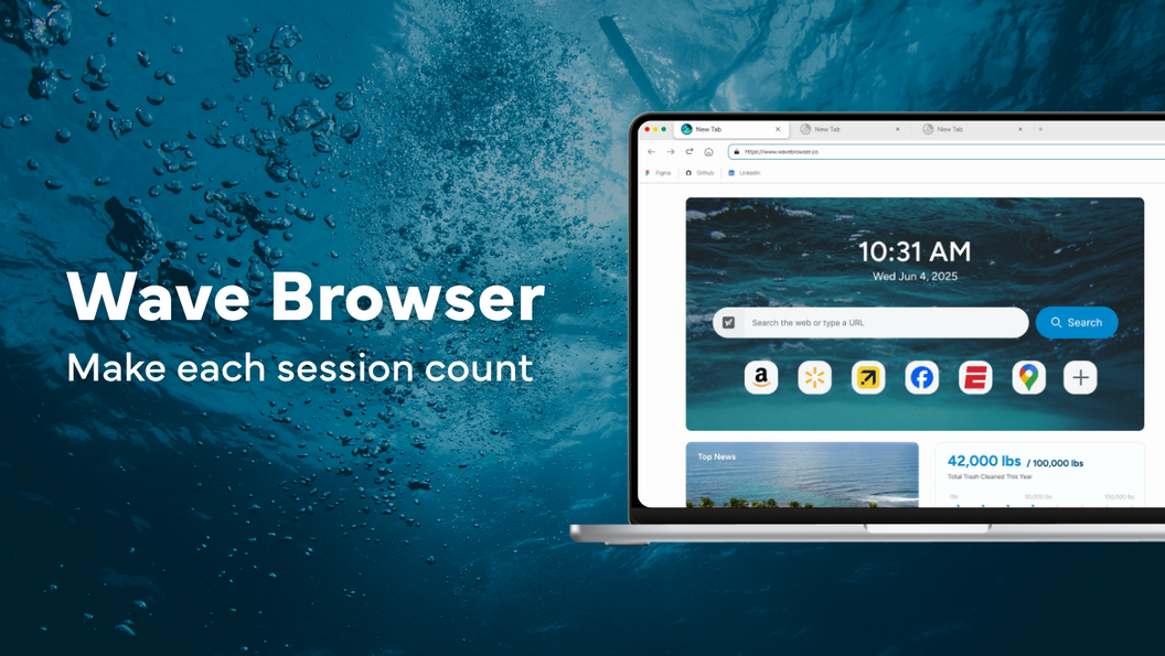 Wave Browser turns your browsing sessions into action that cleans up the ocean.