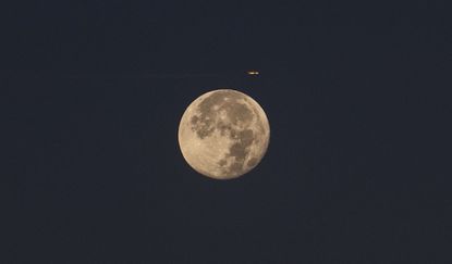 Full moon in the sky