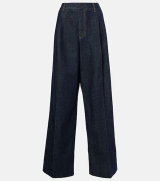 Illustration Mid-Rise Wide-Leg Jeans