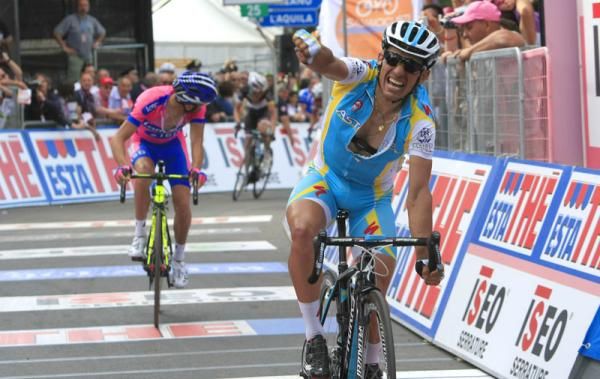 Paolo Tiralongo (Astana Pro Team) wins stage 7 of the Giro